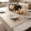 GEEZY (Ecru) GEEZY Rectangle Table Cloths 145x250cm Metallic Pattern Table Cover Dining Parties 3