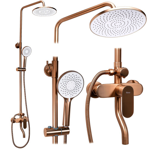 Σετ Ντους Rea Drop Brush Copper