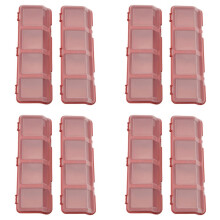 8x -Schroefonderdelendoos, Opbergkoffer, Gerecycled Materiaal, 400,0 G, Rood