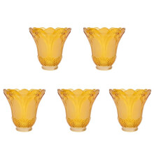 5X Ventilador de Techo Candelabro Vidrio Esmerilado Y Transparente Reemplazo de Pantalla de Lámpara de Luz