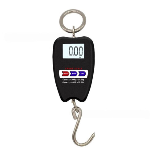 200kg Portable Digital Hanging Scale,Electronic Hook Crane Scale with Multi Unit Conversion for Industrial Weighing