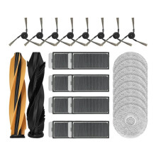 Kompatibel mit ( für Mova V70 Ultra Complete) Ersatzteile Zubehör Hauptbürste Seitenbürste Wischtuch Filter 24 Stück + 1 Paar