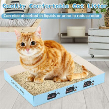 20 Pack Disposable Cat Litter Box Paper Pet Trays, Portable Litter Box Bulk, Disposable Litter Boxes for Cats