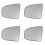 4X Left Side Rear View Mirror Side Mirror Glass Heated + Adjustment for  X5 E70 2007-2013 X6 E71 E72 2008-2014 1