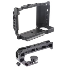 Skyddande Ram för Kamerabur och Videorigg för ZV-E10 II med Arca-Swiss Snabbkopplingsplatta och Expansionshål för Vlogg