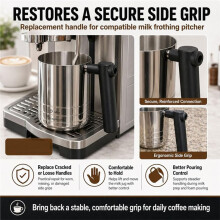Milk Jug Handle Replacement Compatible for Luxe Cafe Coffee Machine 2pcs Coffee Milk Jug Side Grip Repair Handle