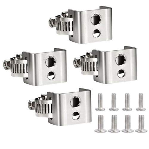 Sign Mounting Brackets for Poles Mounting Hardware for Pole, Adjustable Clamp Posts, Easy Install, for Traffic/Parking 1