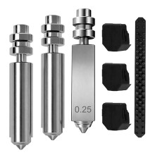 0.25MM Integrated Hardened Steel Nozzles Kit for Kobra X Kobra 4,Hotend Throat Tube Print Extruder Comes