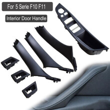 4Conjunto RHD MaçAneta da Porta Interna Do Carro Painel da Porta Interna Puxar Tampa da GuarniçãO para - 5 SéRie F10 F11 520 525 Preto RHD