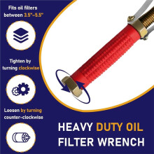 Llave Inglesa Ajustable de Alta Resistencia para Filtros de Aceite de Automóviles, Camiones y SUV - Herramienta de Acero de Calidad Profesional