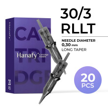 Hanafy 30/3 RLLT Round Liner – PMU Needle Cartridges (20 pcs)