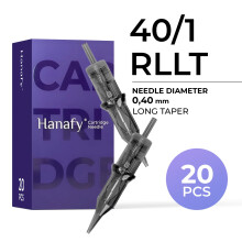 Hanafy 40/1 RLLT Round Liner – PMU Needle Cartridges (20 pcs)