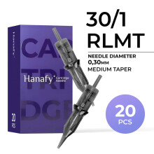 Hanafy 30/1 RLMT Round Liner – PMU Needle Cartridges (20 pcs)