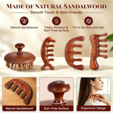 8Pcs Wooden Scalp Massage Comb Scalp Massager for Body,Sandalwood Comb,Massage Tool for , Daughter, Wife
