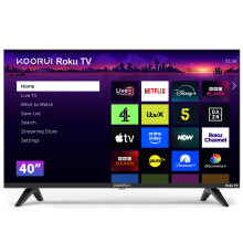 KOORUI Roku TV 40" FHD Smart TV, 40 Inch TV with Apple TV+ Netflix Freeview, HDR Dolby Audio HDMI USB Port Television, Small TV for Small Lounge Bed
