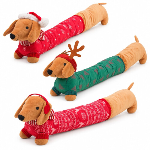 Assorted Christmas Dachshund Draught Excluder