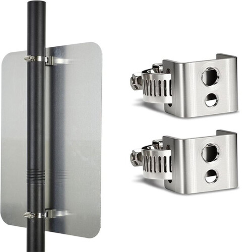 Sign Mounting Brackets for Poles Mounting Hardware for Pole, Adjustable Clamp Posts, Easy Install, for Traffic/Parking 2