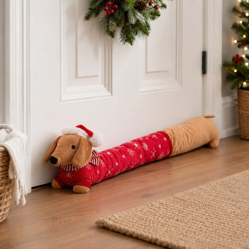 Assorted Christmas Dachshund Draught Excluder 1