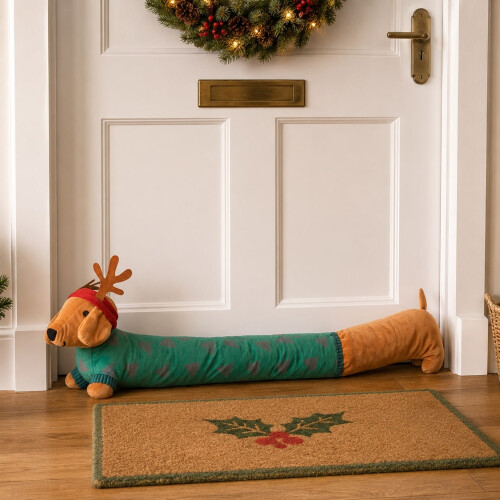 Assorted Christmas Dachshund Draught Excluder 2