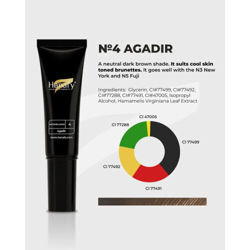Hanafy Microblading No.4 Agadir 10 ml – Brow Pigment 1