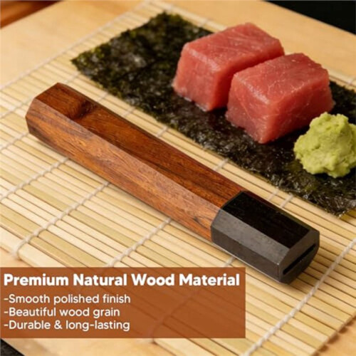 Kitchen Knife Handle Octagonal Handle Replacement  Supplies Wood Accessories Sashimi Knife Handle Professional 2