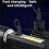 Multifunctional LED COB Flashlight Rechargeable Flashlight with Power Display Portable Camping Emergency Torch 6