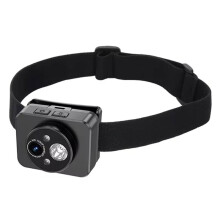 16G 1080P HD-Kopfkamera mit Handsensor, LED-Licht und Loop-Aufnahme für Radfahren, Laufen, Camping und Outdoor-Vlogs