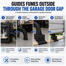 Height Garage Door Vent Adapter for Portable AC, Universal Hose Exhaust Kit