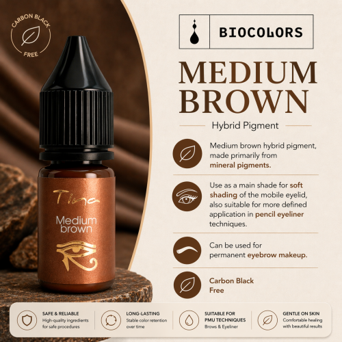 Biocolors Tina Medium Brown 10 ml – Eyeliner Pigment 1