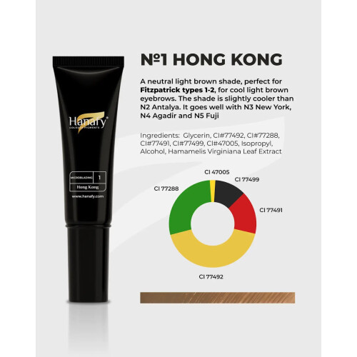 Hanafy Microblading No.1 Hong Kong 10 ml – Brow Pigment 1