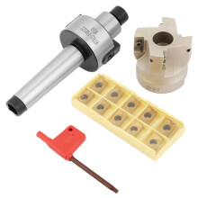 Schaftfräser-Set, MT2 FMB22 Halter, Wendeschneidplatte 400R 50 22, CNC-Fräser, Wendeschneidplatte, 10 Stück APMT1604 Hartmetall-Wendeschneidplatten