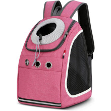 Pink-Dog Backpack Portable Comfortable Breathable for Small Dogs Puppy Cats Pet Traveling Hiking Camping Carrier Backpacks, Pet Supplies