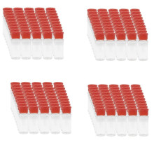 Conjunto de 200 Garrafas PláSticas Vazias de Especiarias para Armazenar Tempero Churrasco Sal Pimenta Etc. 100Ml / 3.3Oz, Vermelho