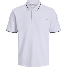 (M, Bright White) Jack & Jones Mens Jcofusion Pique Short Sleeve Polo Shirt