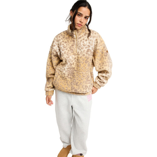 (XL, Wild Side) Roxy Womens Jive Talking Polar Half Zip Fleece