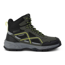 (9 UK, Dark Khaki/Lime Punch) Regatta Mens Vendeavour ISOTEX Waterproof Outdoor Walking Hiking Mid Rise Boots