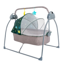 Baby-Wiegeschaukel, elektrisch, 5 Geschwindigkeiten, Bluetooth, USB-Musikplayer, faltbar, 25 kg Tragkraft, für 0–18 Monate