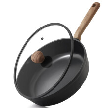 SENSARTE Saute Pan with Lid, 30cm Deep Titanium Nonstick Frying Pan