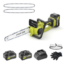 Cordless Chainsaw with 2 x 4.0Ah Batteries and 2 x Chains
