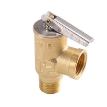 Überdruckventil Aus Messing, Kessel-Überdruckventil mit 1/2"-NPT-Gewinde, für Warm- und Kaltwassersysteme (150 Psi)
