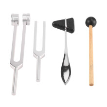 128 Hz 512 Hz Stimmgabelset Ohrreinigungswerkzeug-Set Vibrationsgabel mit Klöppel für Klangtherapie, Meditation und Entspannung