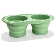 Vaso Limpiador de Pinceles, Vaso de Enjuague de Silicona Plegable para Limpieza de Pinceles con Doble Recipiente de Limpieza y Soporte para Pinceles