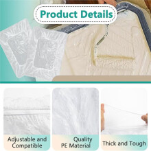 50Pcs 9-Inch Disposable Paint Tray Liners - Plastic Paint Palettes for Brushes, Rollers, Home Renovation