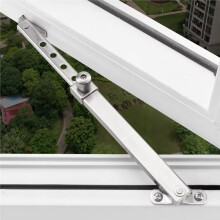 Limitatore e Supporto Telescopico In Acciaio Inox per Finestre Scorrevoli - Sicurezza Antivento, Limitatore di Apertura Finestra con Gamba Piatta.