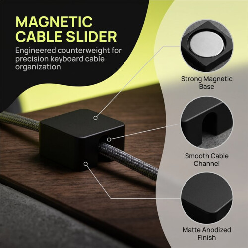 Magnetic Keyboard Cable Counterweight Slider Data Cable Hub Square Hardware Nameplate Reconfiguration Table Ornament 1