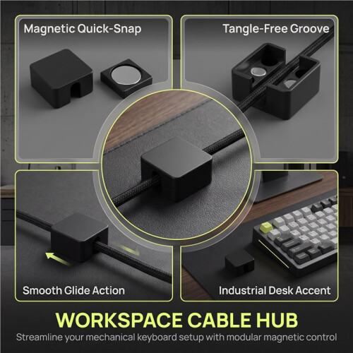 Magnetic Keyboard Cable Counterweight Slider Data Cable Hub Square Hardware Nameplate Reconfiguration Table Ornament 2