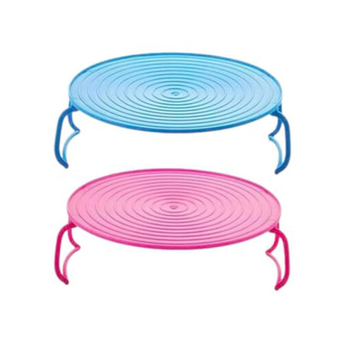 Folding Microwave Tray Foldable Microwave Plate Stacker Rack Holder for Oven Plates and Bowls 1