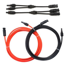 10FT 10AWG Solar Extension Cable with Female and Male Connector with Extra Free Pair of Solar Y Connector Adaptor Kit