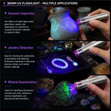 Portable Led Flashlight 365NM UV Led Light Rechargeable Curing Lamp Pet Urine Tinea Jade Gem Ore Money Scorpion Light