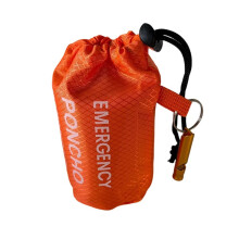 Poncho de Emergência para Chuva com Apito, Capa de Chuva Impermeável para Uso Externo em Caminhadas e Acampamentos